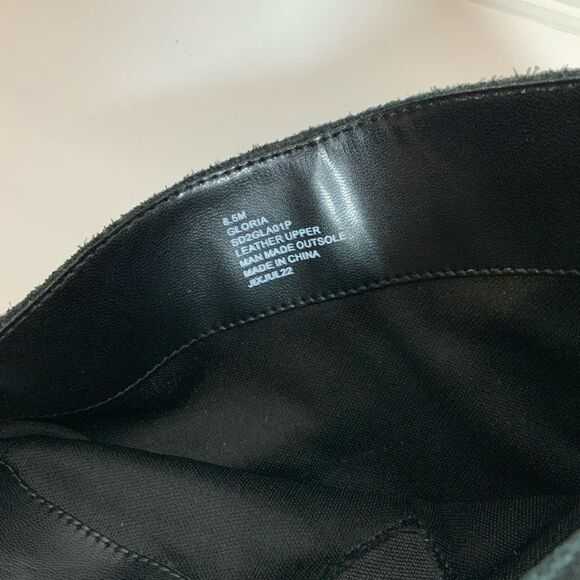 Splendid Gladis Black Suede Leather Ruched Knee High Heeled Boots Size 8.5 - Picture 6 of 16